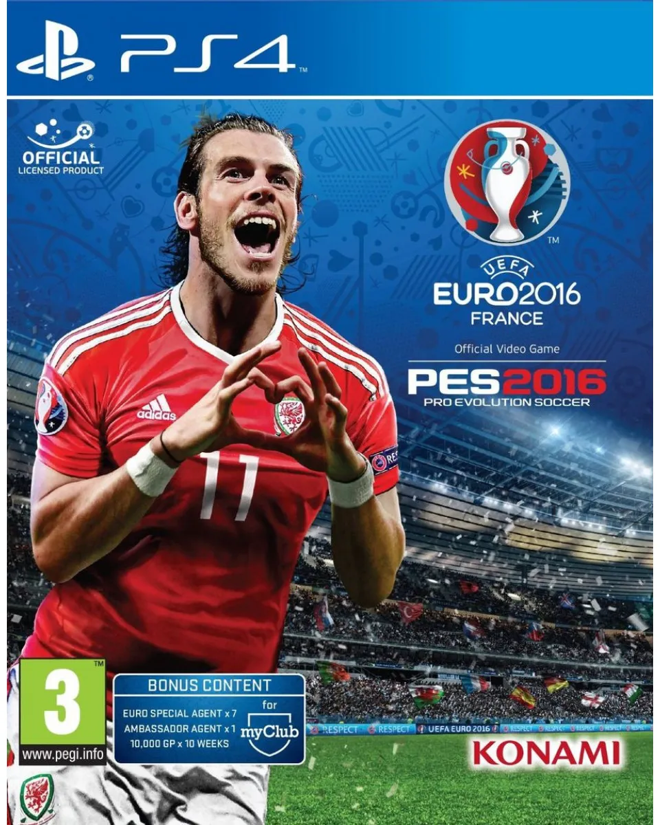 PS4 Pro Evolution Soccer 2016 - PES 2016 + UEFA EURO 2016 France 