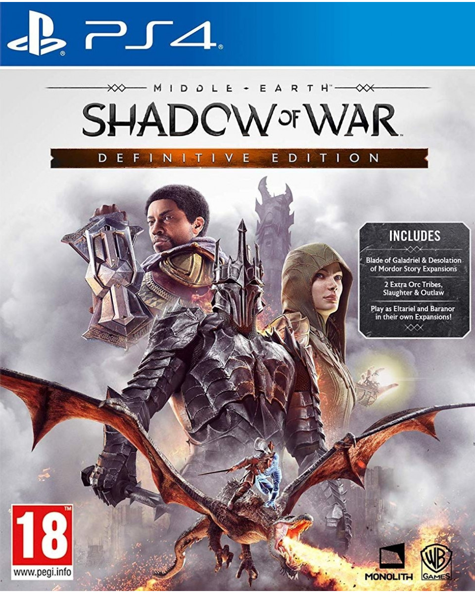 PS4 Middle Earth - Shadow of War - Definitive Edition 