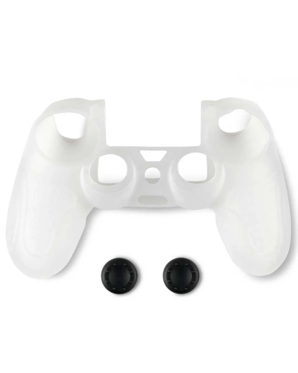 Spartan Gear Controller Silicon Skin Cover & Thumb Grips Transparent 