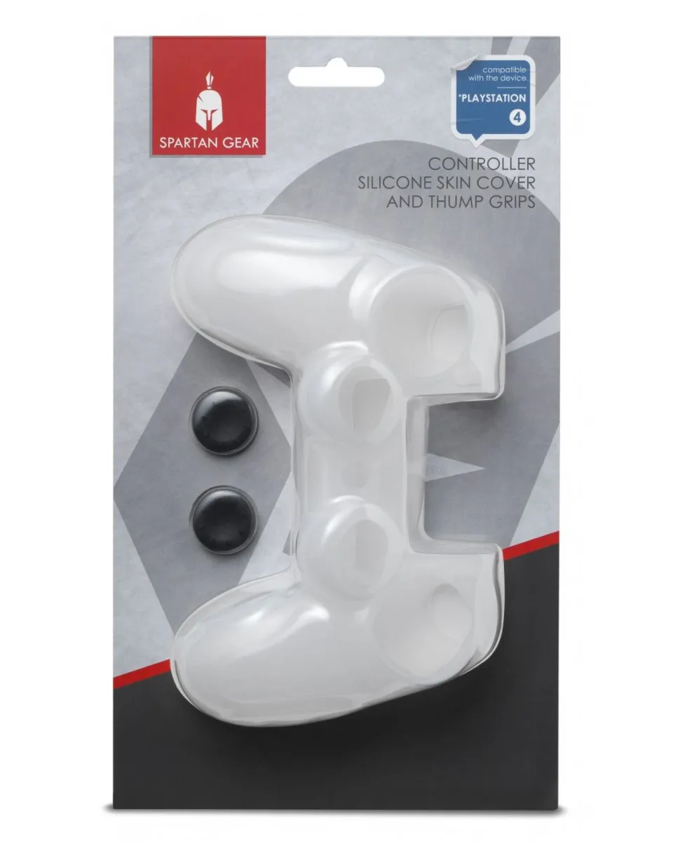 Spartan Gear Controller Silicon Skin Cover & Thumb Grips Transparent 