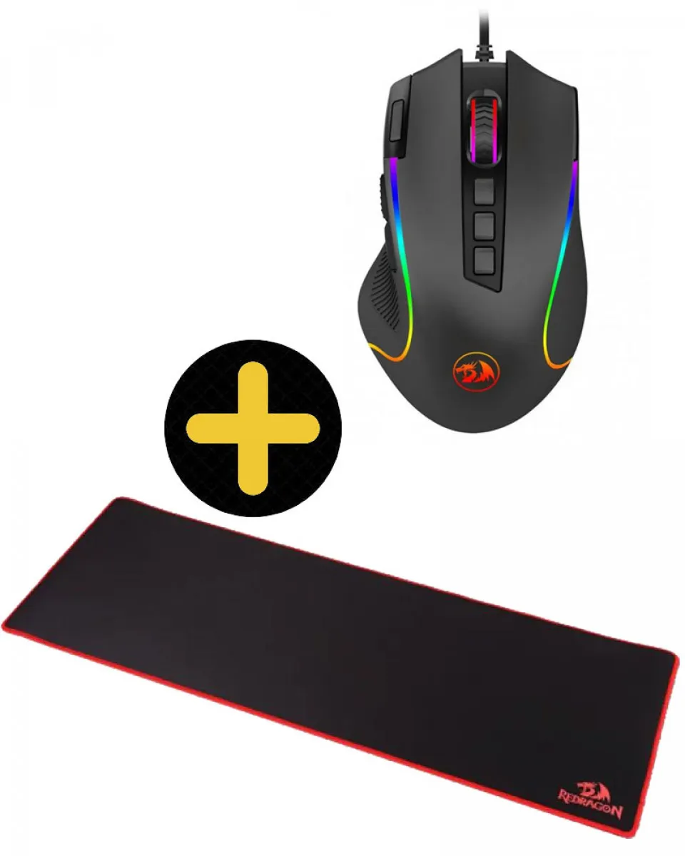Miš Redragon Predator M612RGB + Podloga Redragon Suzaku 